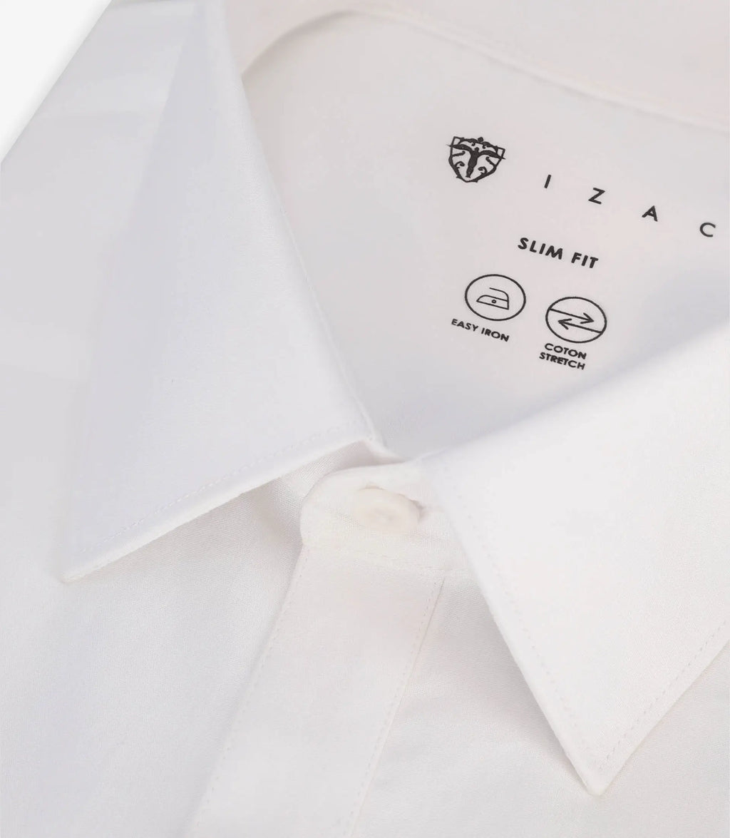 Chemise ville en coton blanche - IZAC