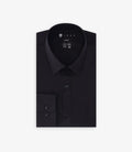 Chemise ville en coton noir - IZAC