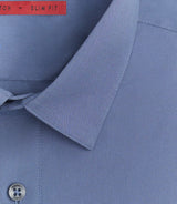 Chemise coton stretch slim bleu vintage "Malte" - IZAC