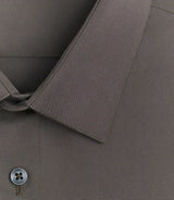 Chemise coton stretch slim kaki - foncé "Malte" - IZAC