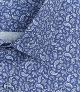 Chemise imprimée cachemire marine "Sancerre" - IZAC