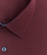 Chemise slim fantaisie bordeaux "Sapeur" - IZAC