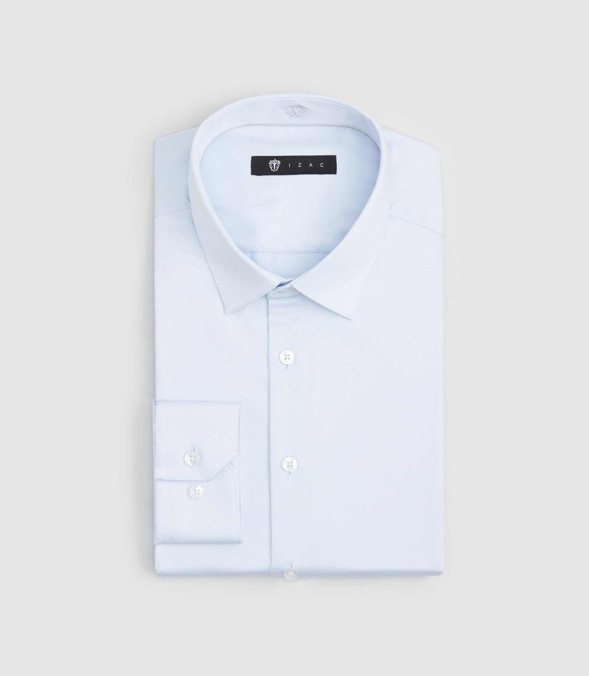 Chemise regular en coton bleu ciel "Sastretchbasic" - IZAC