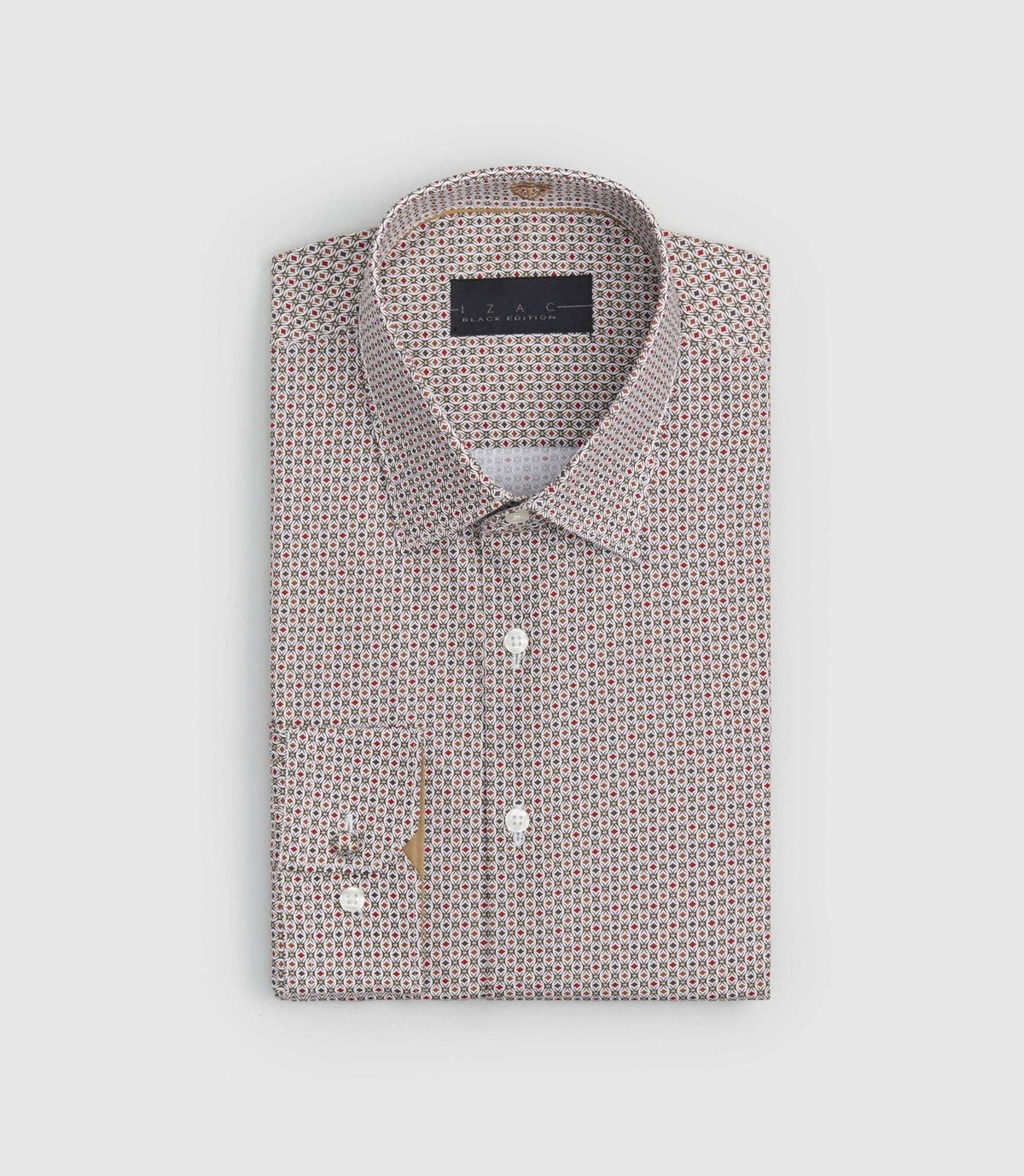 Chemise imprimée bordeaux "Savane" - IZAC