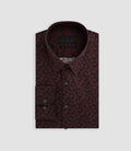 Chemise imprimée floral bordeaux "Balthazar" - IZAC