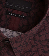 Chemise imprimée floral bordeaux "Balthazar" - IZAC
