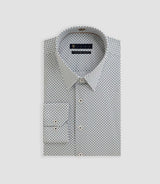 Chemise imprimée blanche - marine "Barthelemy" - IZAC