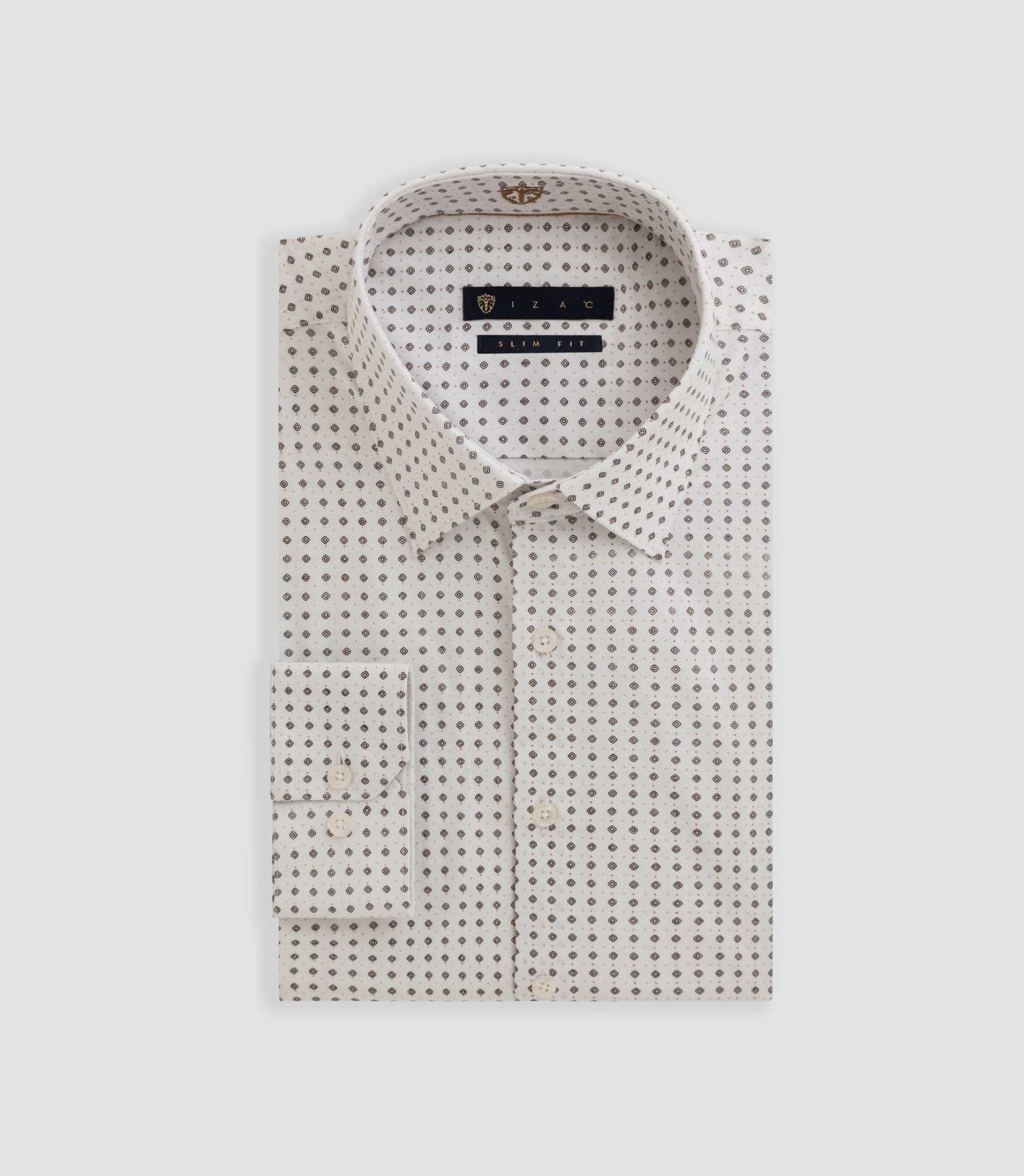 Chemise imprimée blanche "Bayard" - IZAC