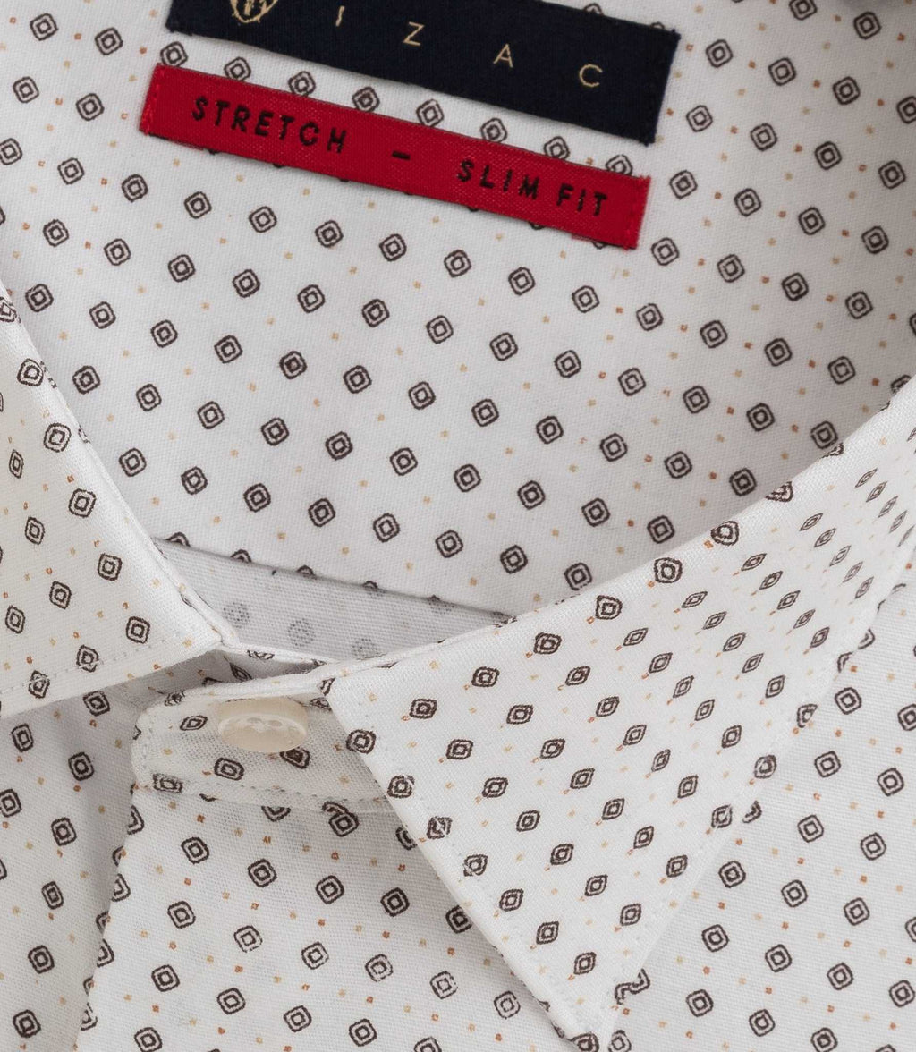Chemise imprimée blanche "Bayard" - IZAC