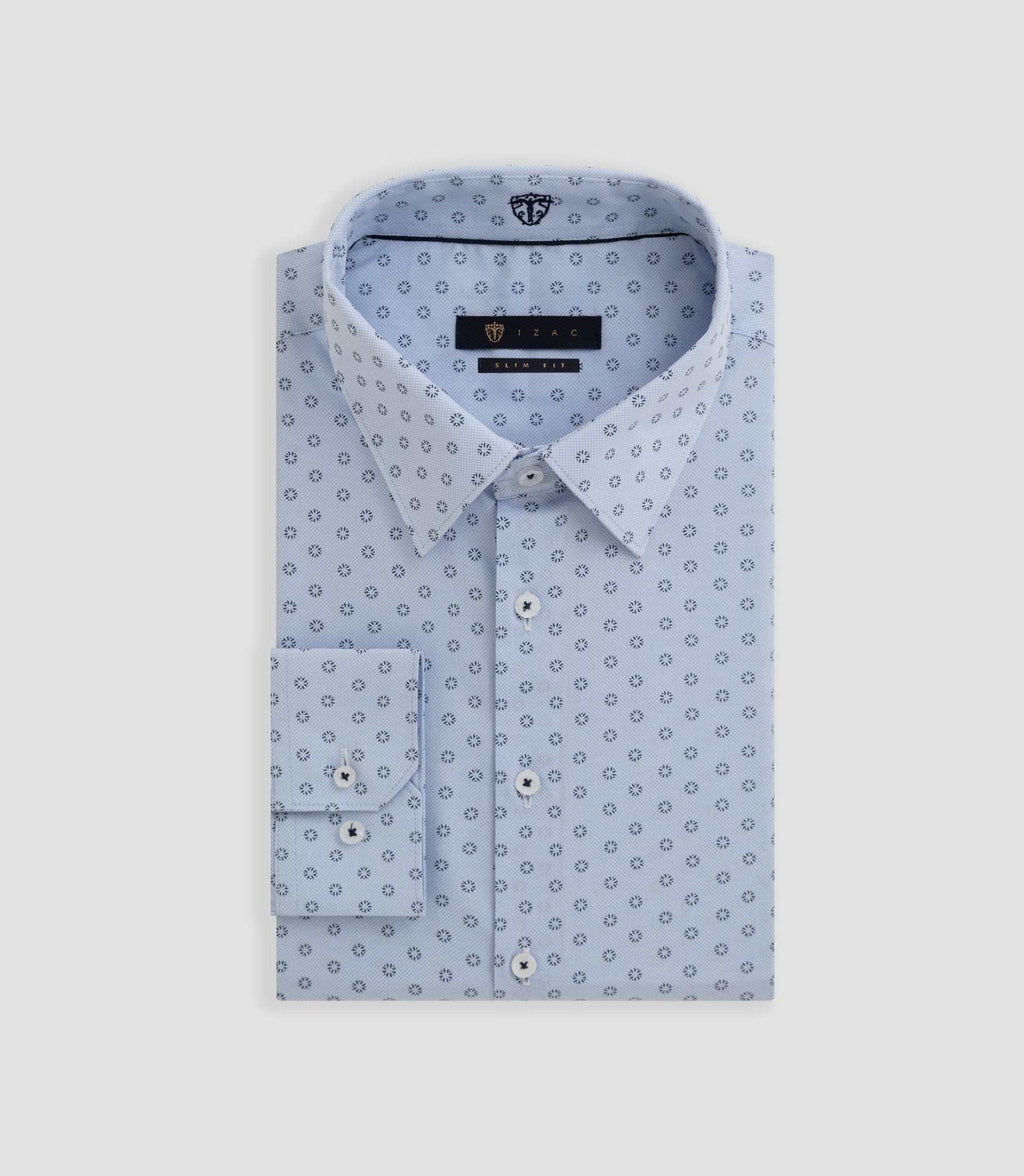 Chemise imprimée ciel "Bruce" - IZAC
