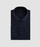 Chemise imprimé géométrique marine "Bruno" - IZAC