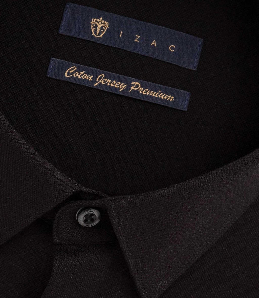 Chemise en jersey de coton noir "Dylan" - IZAC