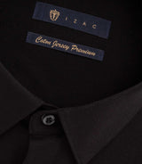 Chemise en jersey de coton noir "Dylan" - IZAC