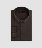 Chemise coton stretch kaki foncé "Malte" - IZAC
