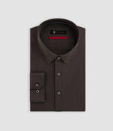 Chemise coton stretch kaki foncé "Malte" - IZAC
