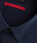 Chemise ville coton stretch marine MALTEBIS - IZAC