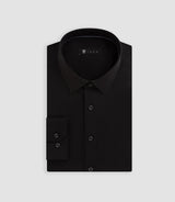 Chemise coton stretch noire MALTEBIS - IZAC