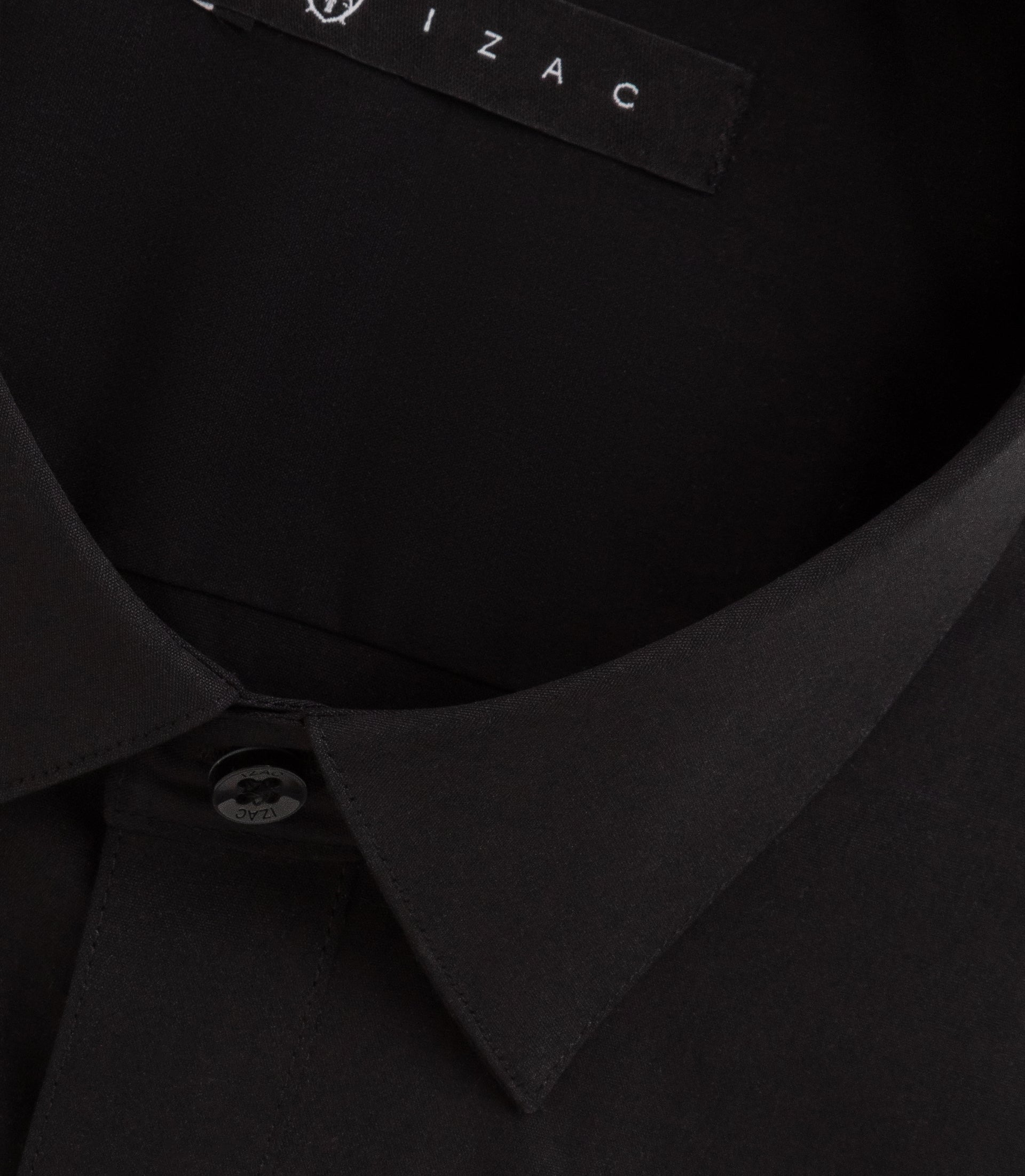 Chemise coton stretch noire MALTEBIS - IZAC