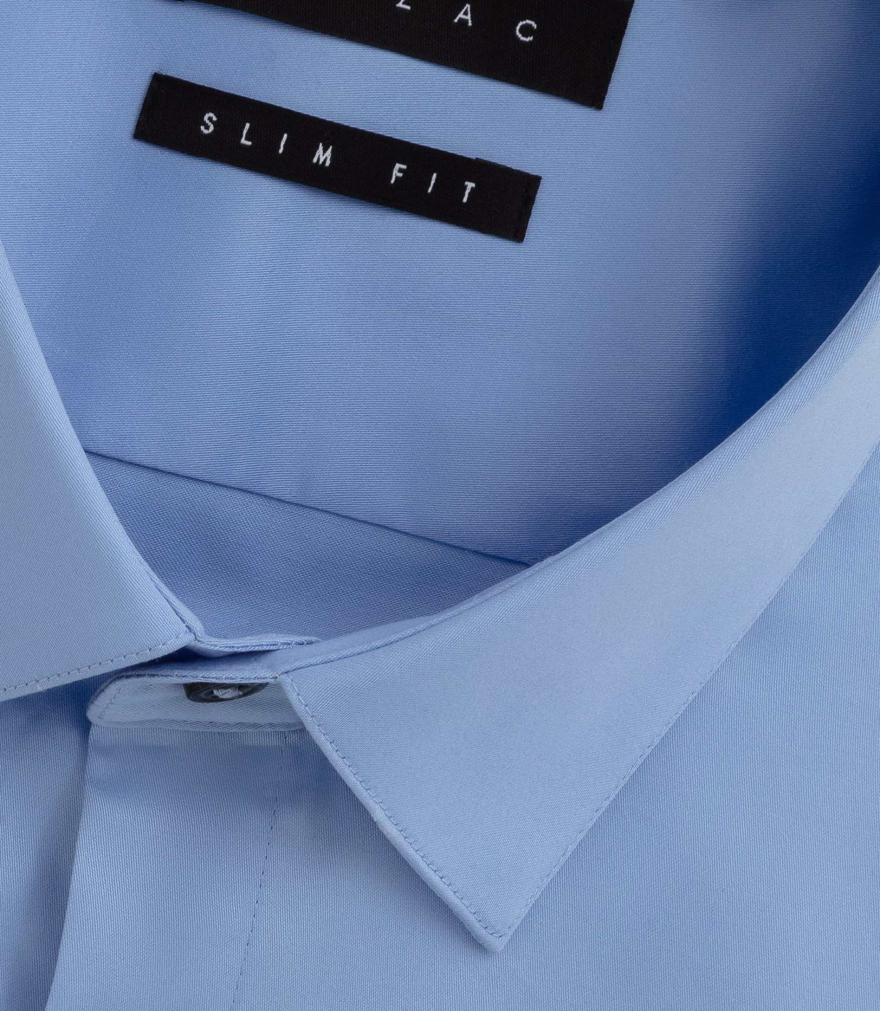 Chemise satin slim bleu - pastel "Satinslim" - IZAC