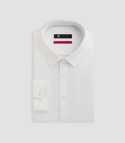 Chemise en popeline stretch blanche MALTE2 - IZAC