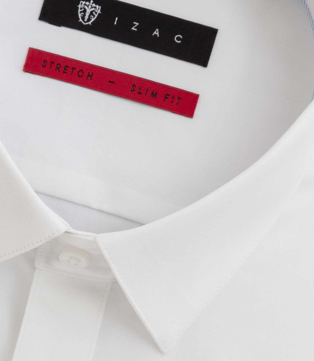 Chemise en popeline stretch blanche MALTE2BT - IZAC