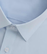 Chemise unie en popeline stretch ciel MALTE2 - IZAC