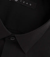 Chemise unie en popeline stretch noir MALTE2 - IZAC