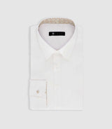 Chemise unie à fantaisie blanche PALMIRO - IZAC