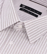 Chemise slim à rayures bordeaux PALY - IZAC