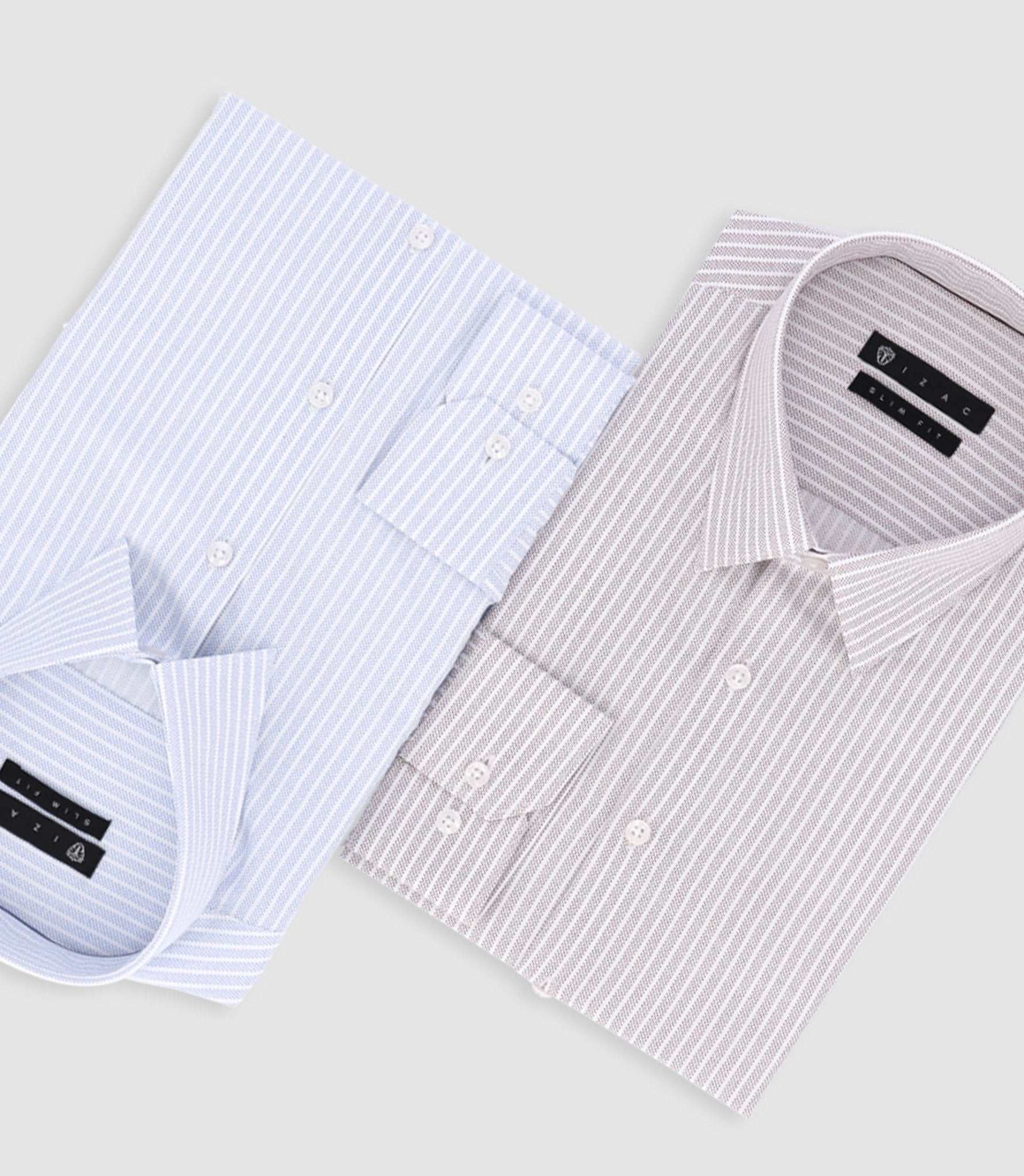 Chemise à rayures marine PALY - IZAC