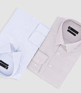 Chemise slim à rayures bordeaux PALY - IZAC