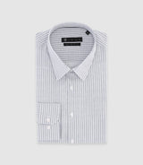 Chemise slim à rayures grise PALY - IZAC