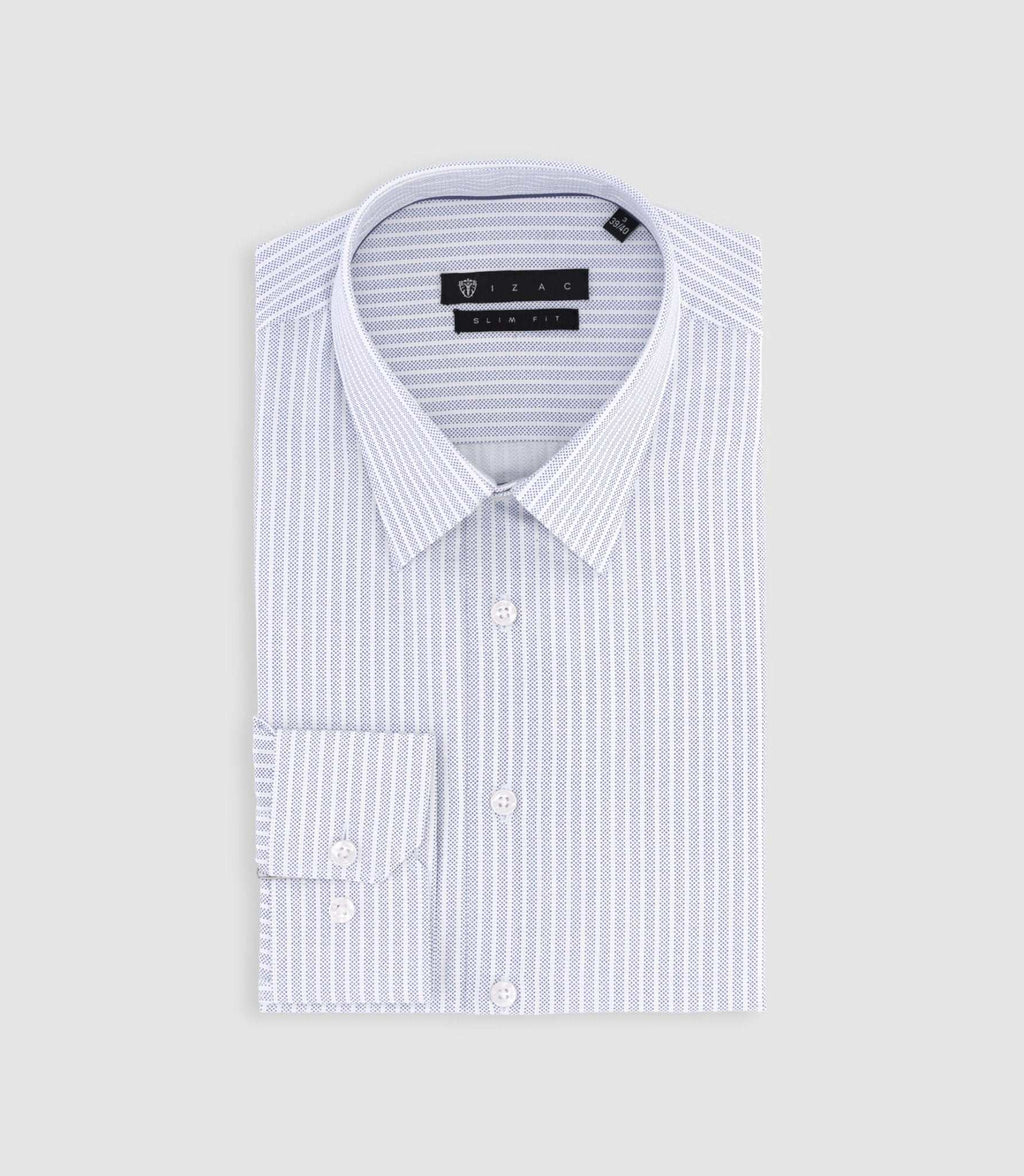 Chemise à rayures marine PALY - IZAC