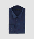 Chemise imprimée micro motifs marine et rouge PAMPA - IZAC