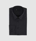 Chemise imprimée micro motifs noire et grise PAMPA - IZAC