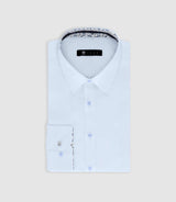 Chemise à imprimé fantaisie bleu ciel PAO - IZAC