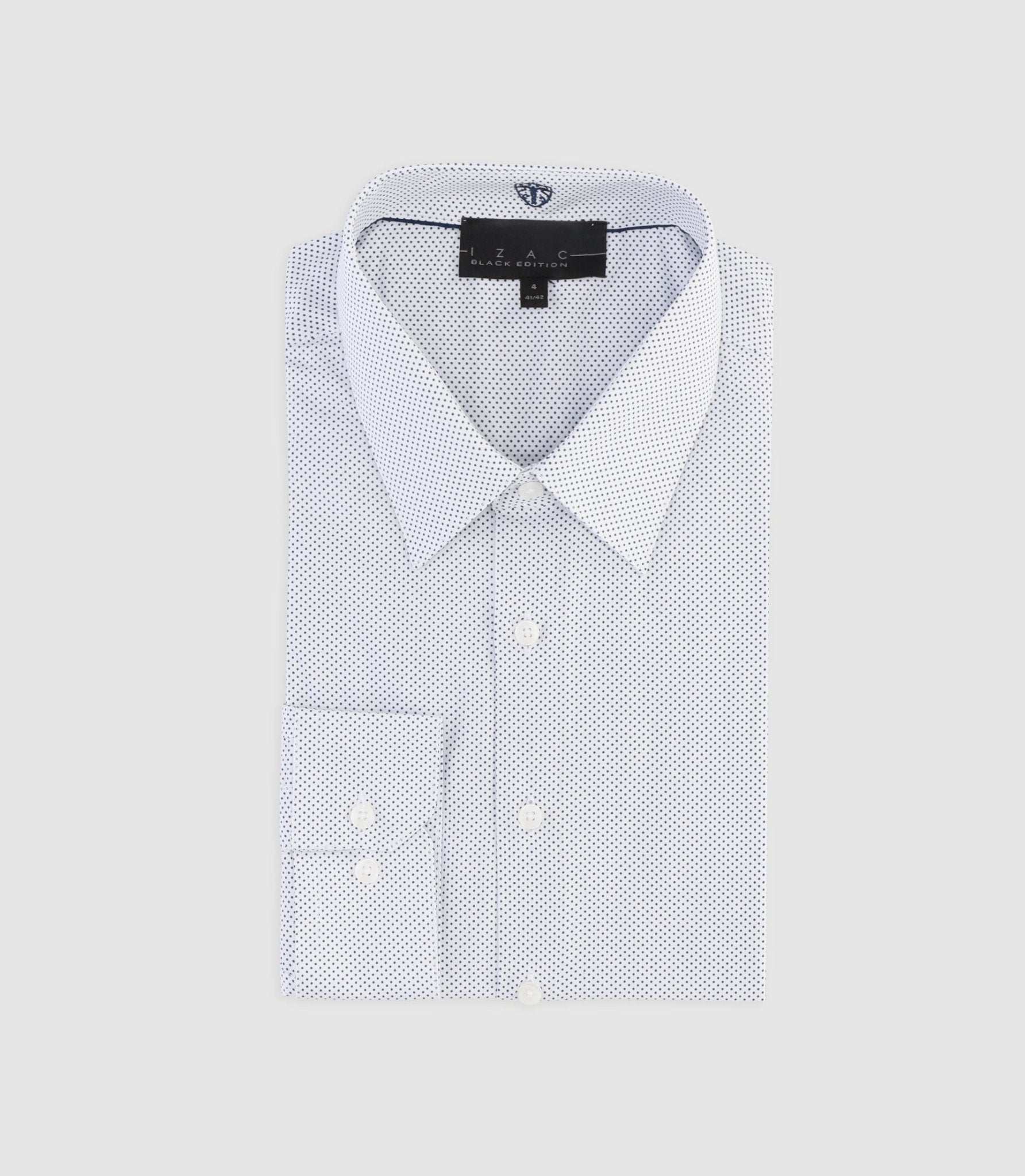 Chemise à imprimé à pois blanc PATRICE - IZAC