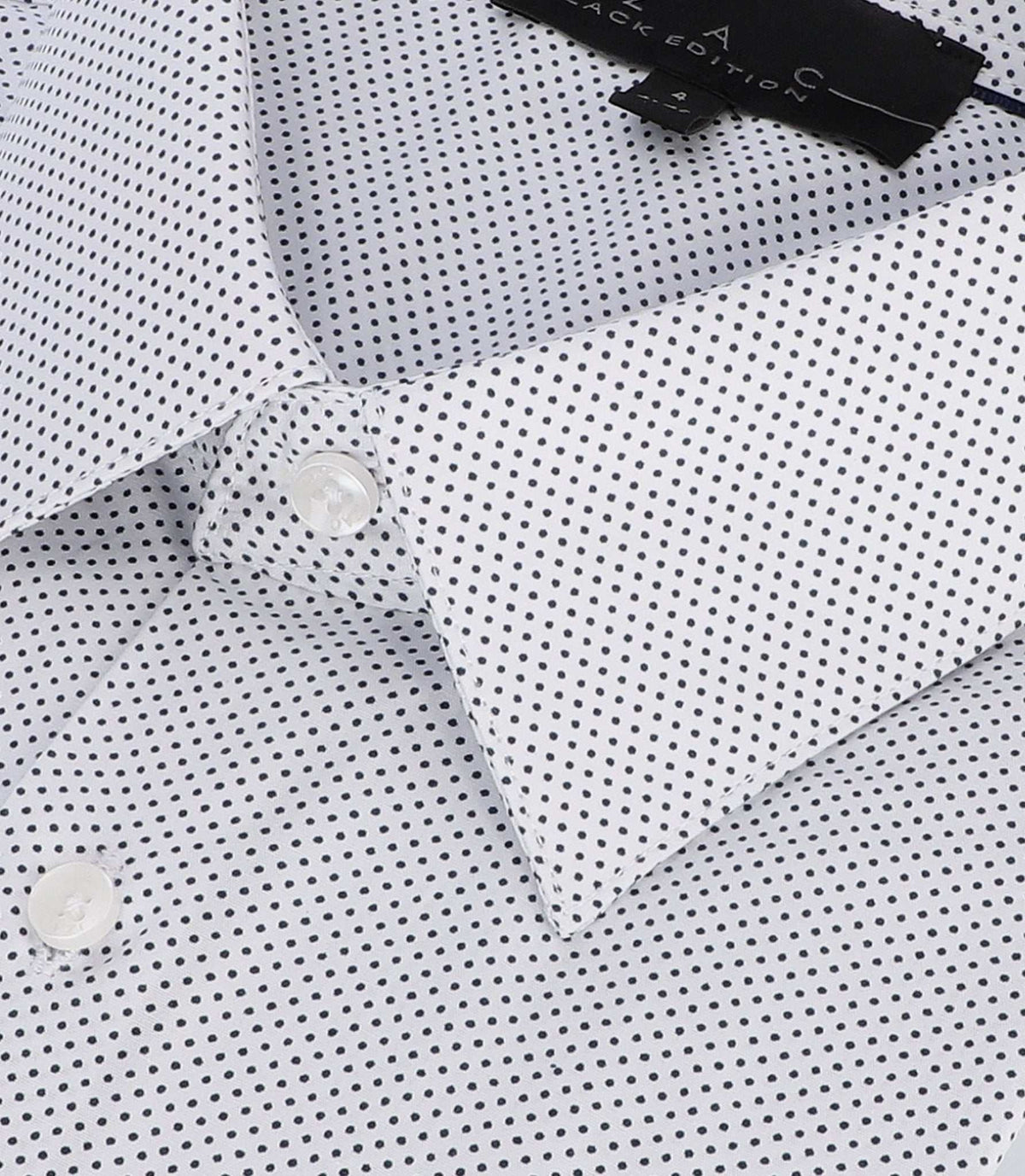 Chemise à imprimé à pois blanc PATRICE - IZAC