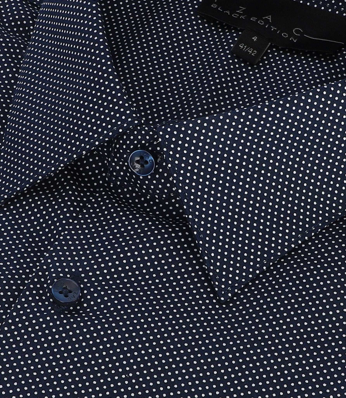 Chemise à imprimé pois marine PATRICE - IZAC