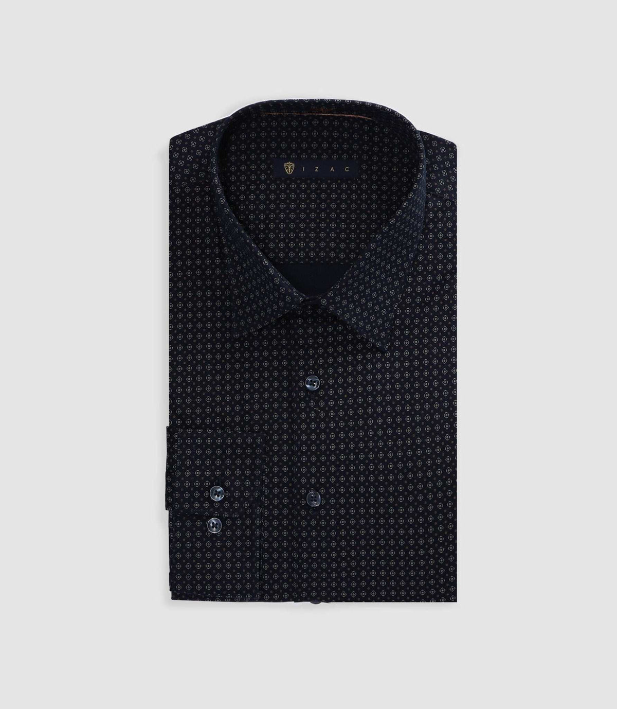 Chemise à imprimé micro motifs marine PEDROBT - IZAC