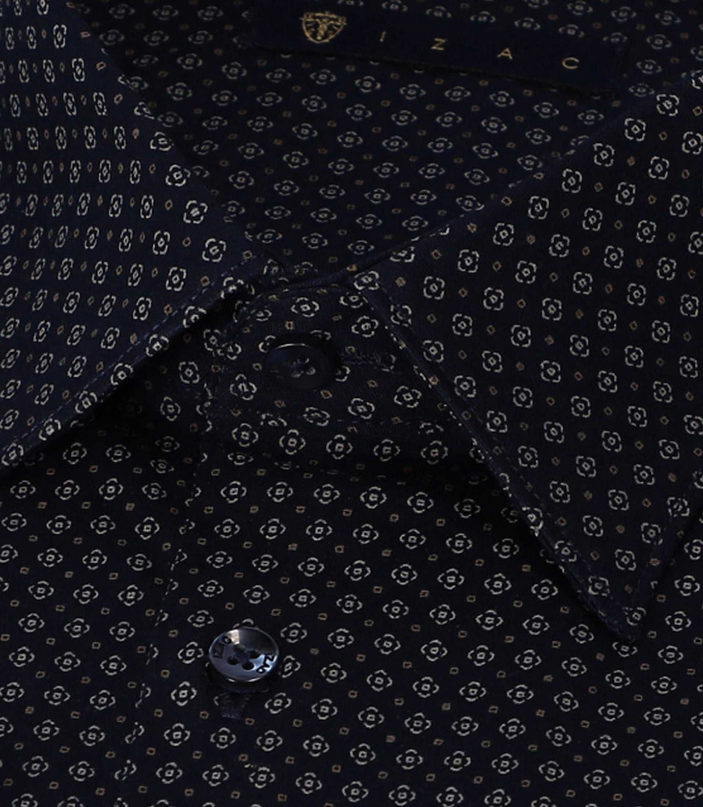 Chemise à imprimé micro motifs marine PEDROBT - IZAC