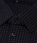 Chemise à imprimé micro motifs marine PEDROBT - IZAC