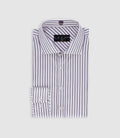 Chemise tissée à rayures bordeaux PELOUSE - IZAC