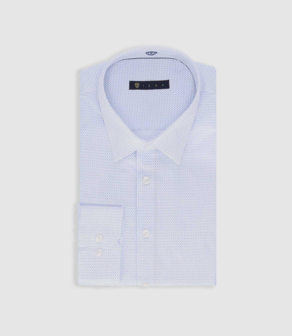 Chemise imprimée micro motifs blanc PEPIN - IZAC