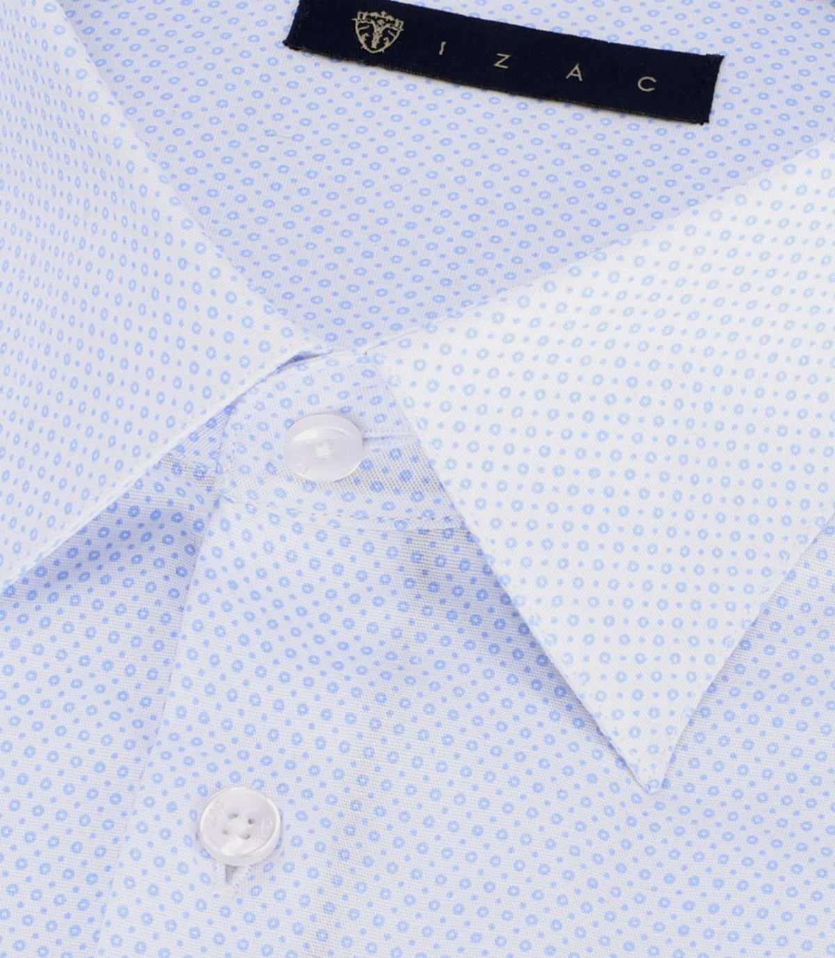 Chemise imprimée micro motifs blanc PEPIN - IZAC
