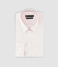 Chemise slim imprimée micro motifs blanche et bordeaux PERLE - IZAC