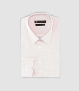 Chemise slim imprimée micro motifs blanche et bordeaux PERLE - IZAC