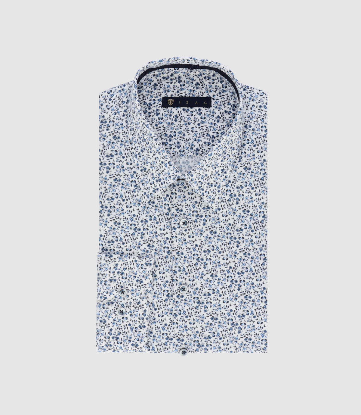 Chemise à imprimé floral bleu PERRUCHE - IZAC