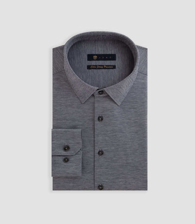 Chemise en jersey de coton anthracite chiné PYLAN - IZAC