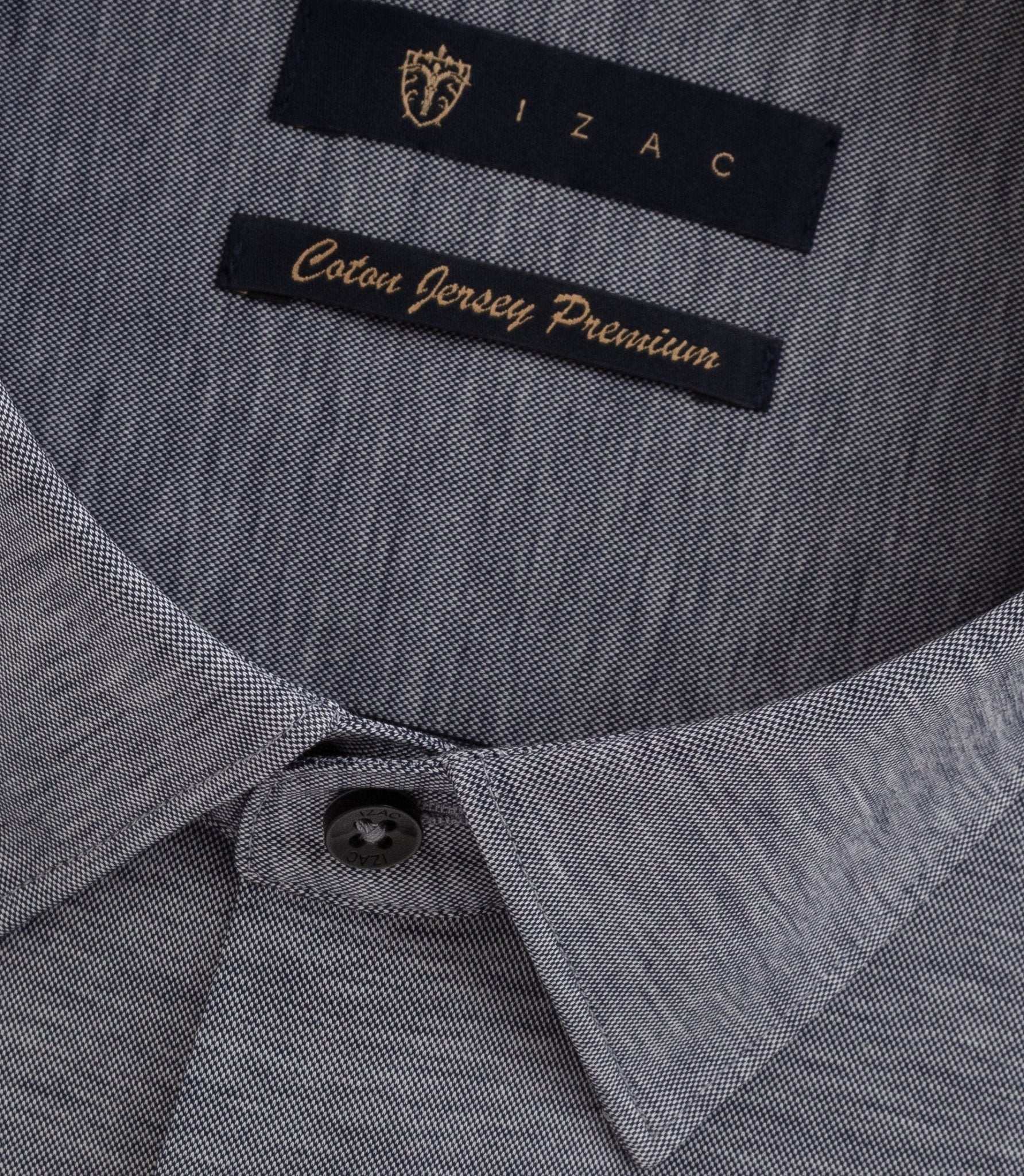 Chemise en jersey de coton anthracite chiné PYLAN - IZAC
